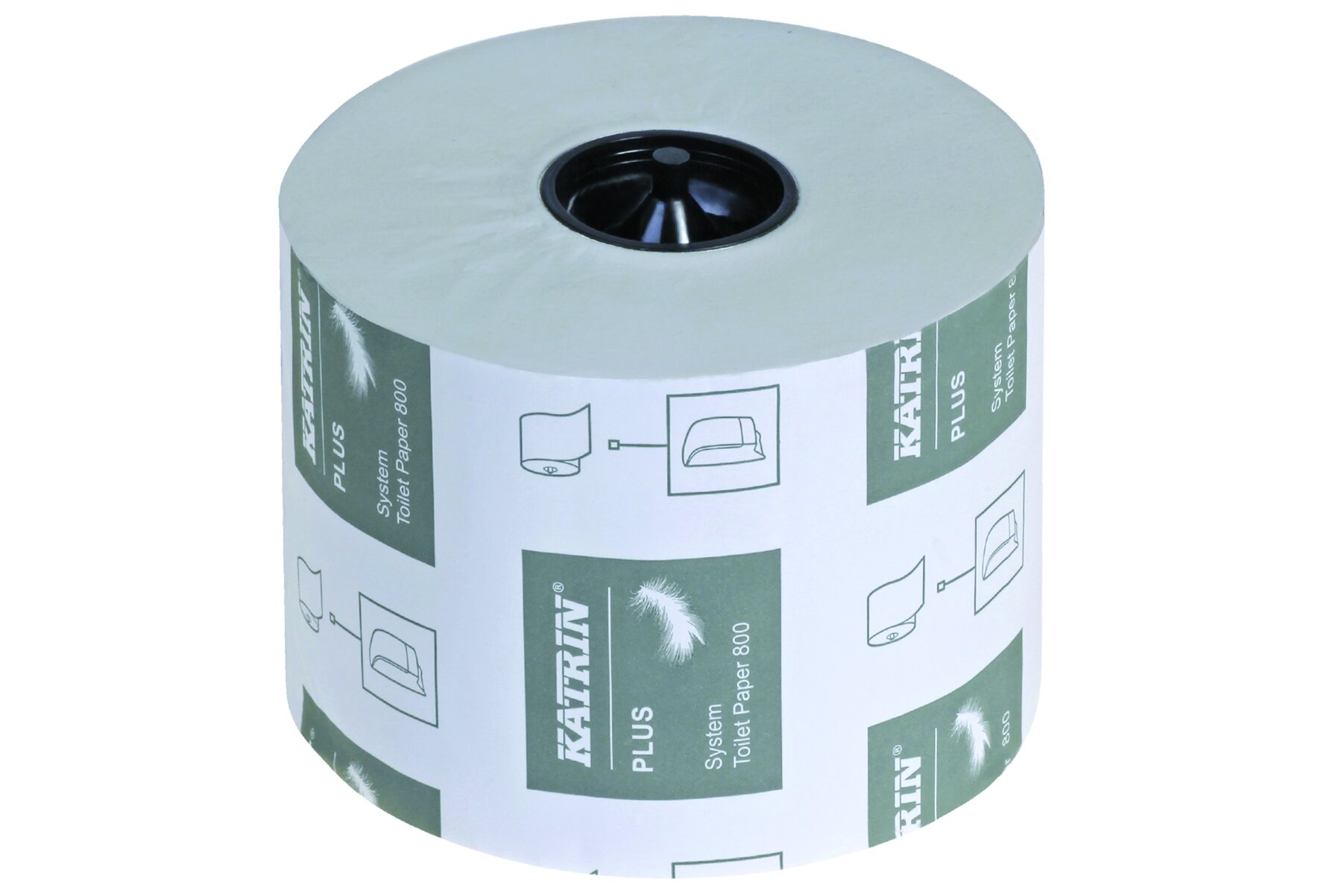 Toilettenpapier Katrin Plus weiß, Systemrolle, 2-lagig, 800 Blatt