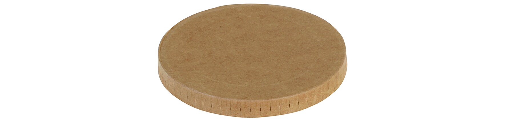 Deckel naturesse Karton/PLA, braun, rund, Ø 7,5 cm