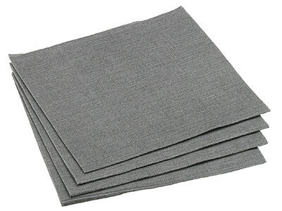 Servietten Zellstoff, dunkelgrau, 1/2 Falz, 12,5 x 25 cm