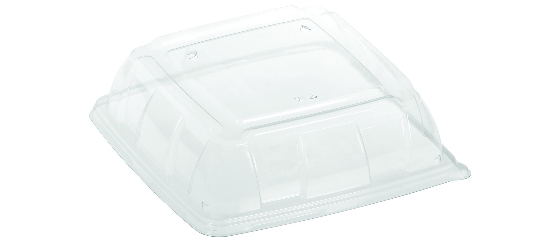 Domdeckel suplesse PET, transparent, quadratisch, 27 x 27 cm