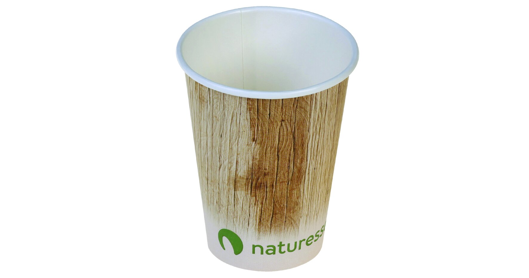 Becher Palmblattdruck ohne Plastiklaminierung naturesse Karton, 200 ml