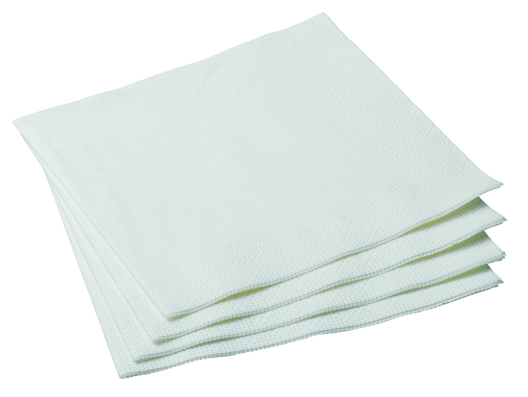 Serviette suplesse Papier, weiß, 1-lagig, 1/4-Falz, 33 x 33 cm