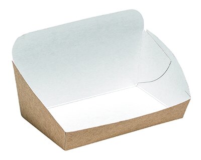Sandwich-Verpackung suplesse Karton, braun, 14/12,5 x 7,5/6,5 x 2/7 cm