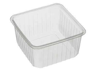 Schale PP, transparent, quadratisch, 500 ml