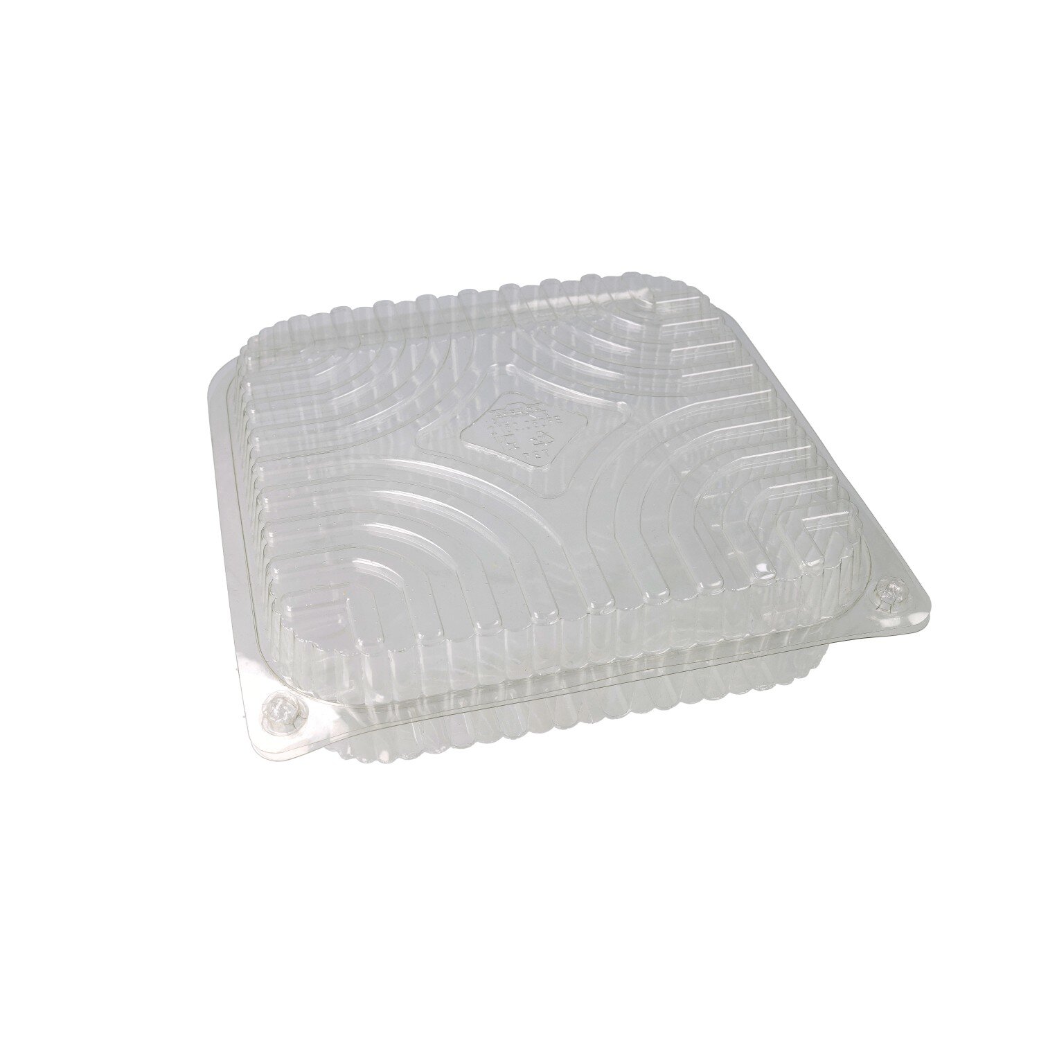 Klappbox mit Deckel suplesse RPET, transparent, quadratisch, 18 x 18 cm