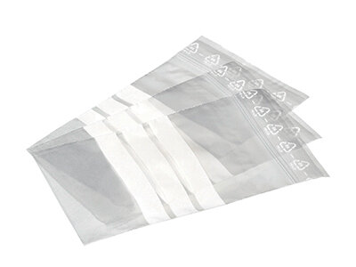 Druckverschlussbeutel LDPE, transparent, mit Beschriftungslinien, 7 x 10 cm