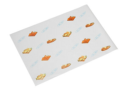 Wickelpapier "Guten Appetit" Papier/HDPE, bunt, 1/4-Bogen, 37 x 50 cm