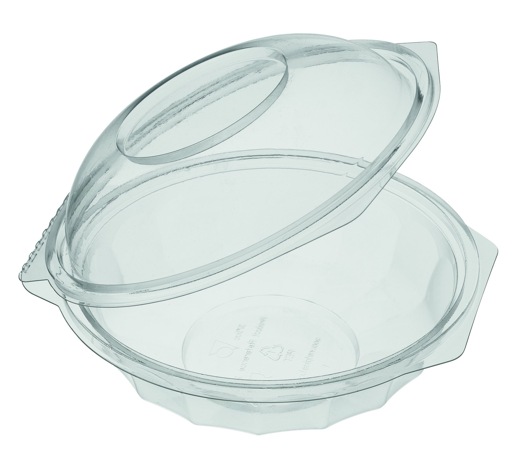 Schale mit Deckel PET, transparent, rund, 750ml