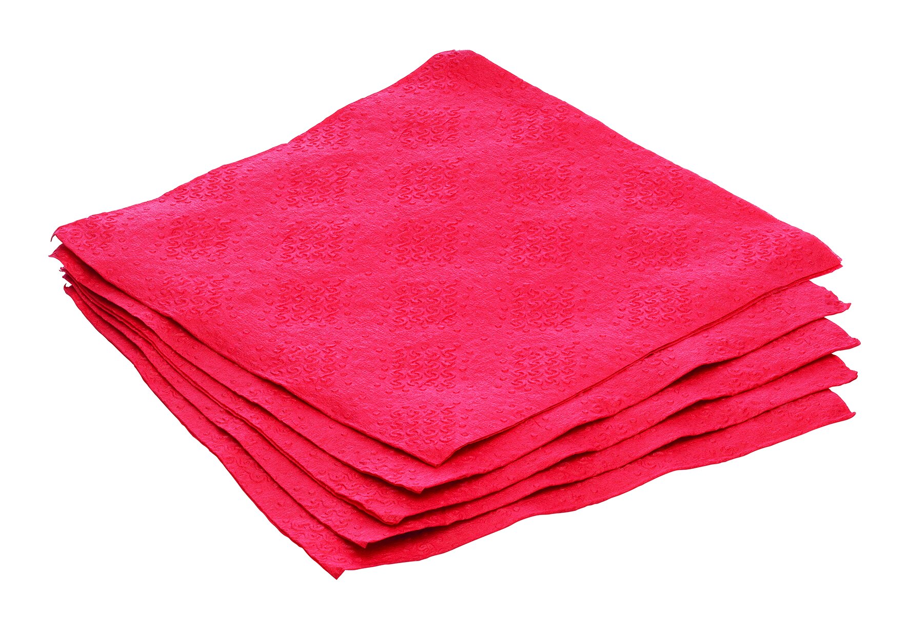 Serviette Papier, rot, 1-lagig, 1/4 Falz, 33 x 33 cm