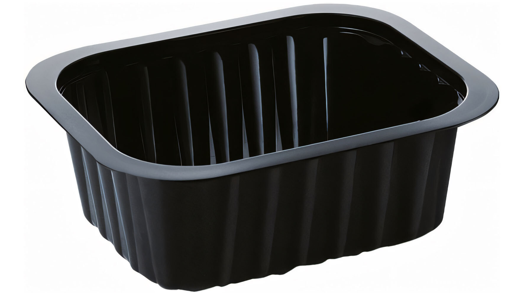 Schale PP, schwarz, rechteckig, 470 ml