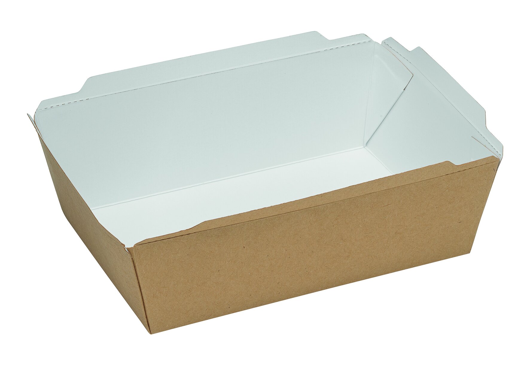 Box suplesse Karton/PE, braun/weiß, rechteckig, 19,5 x 14 cm