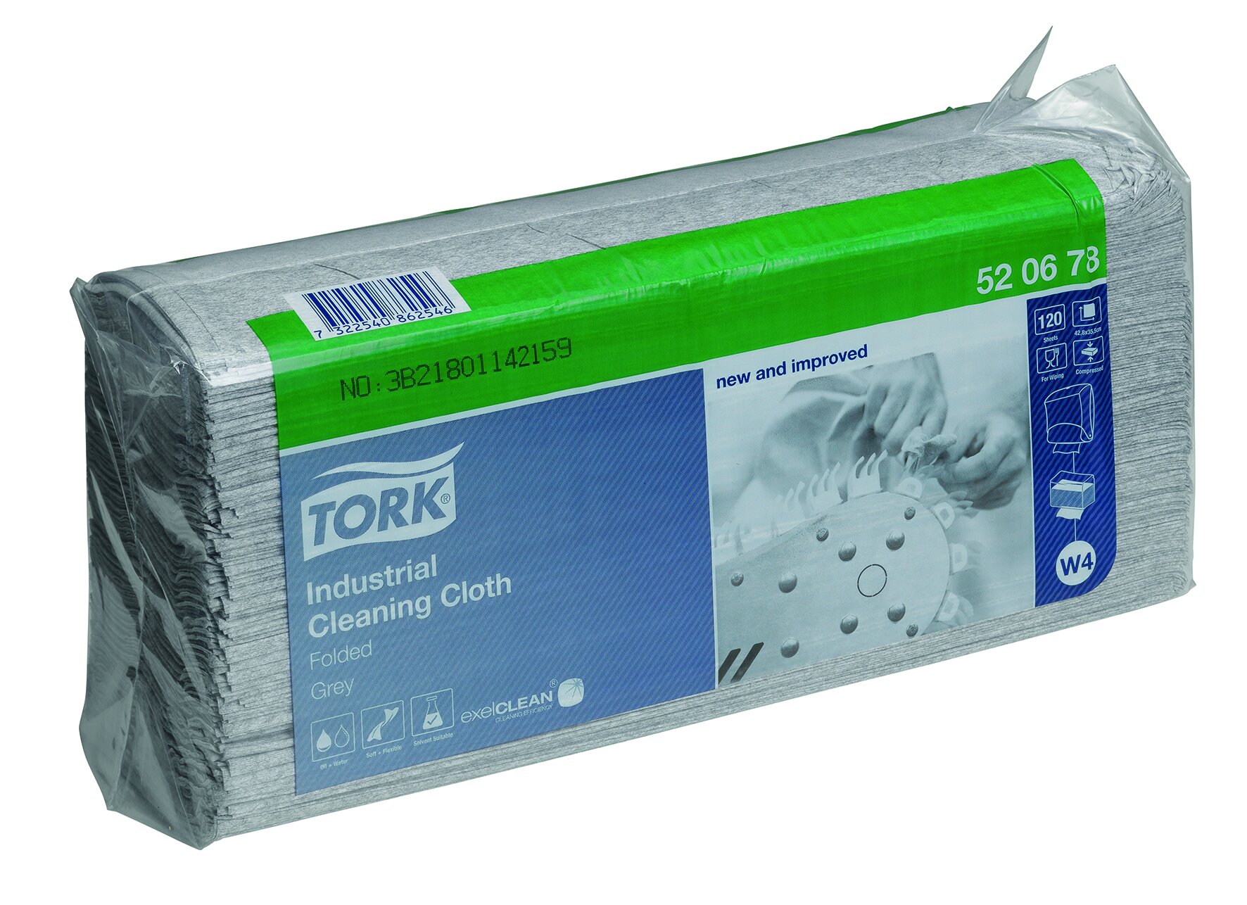 Reinigungstücher Industrie Tork W4 Premium, Recycling-Papier