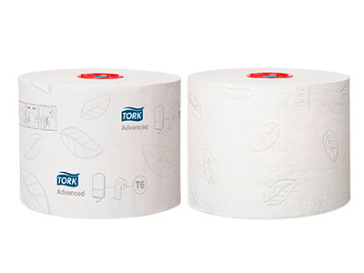 Toilettenpapier Tork T6 Midi Advanced, weiß, 2-lagig, 100 lfm