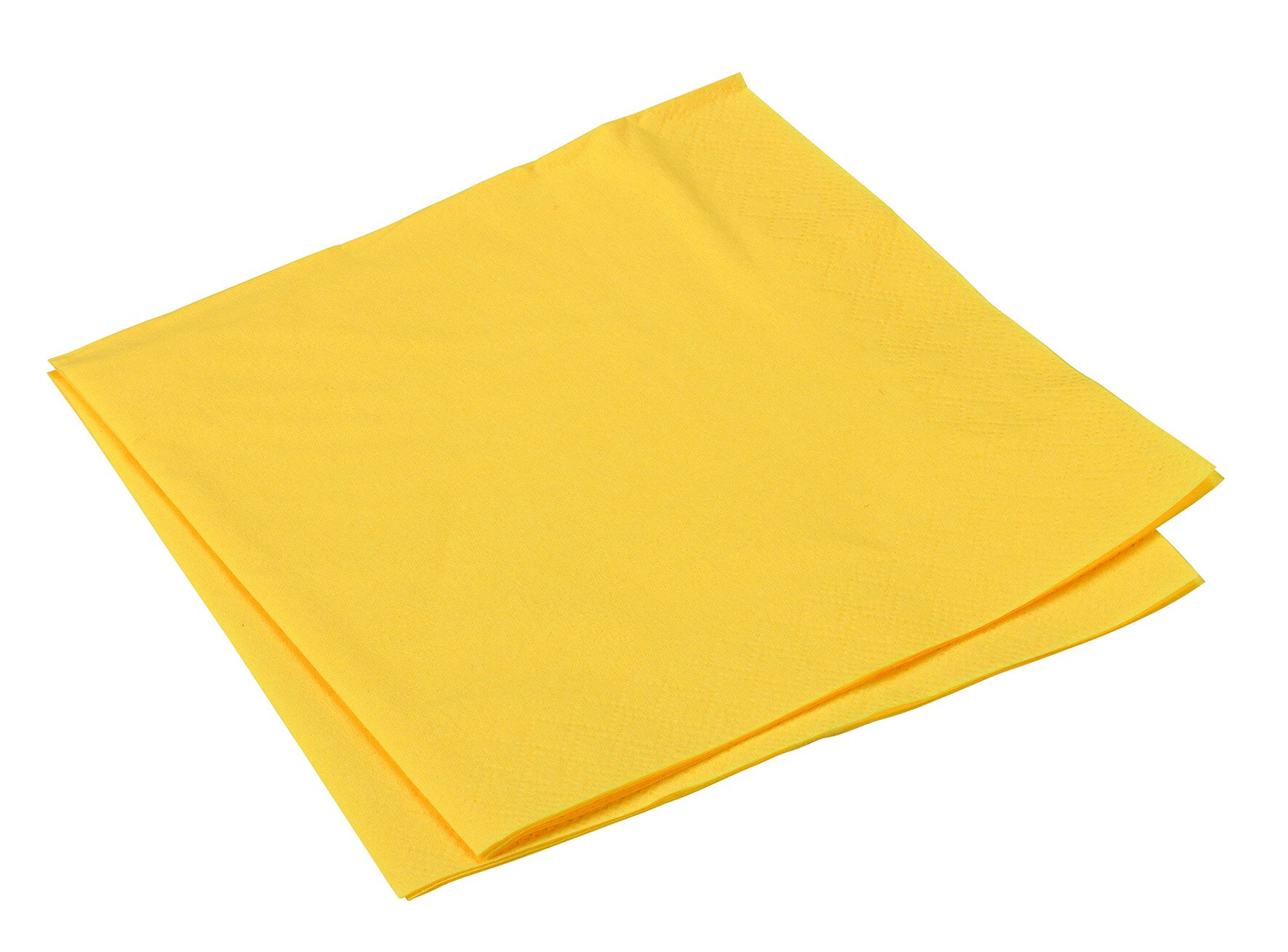 Serviette Papier sonnengelb, 2-lagig, 1/4-Falz, 33 x 33 cm