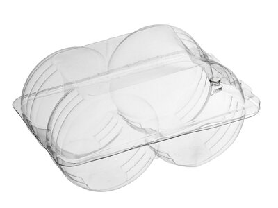Klappbox OPS fix mit Deckel, transparent, rechteckig, 12 x 19 cm