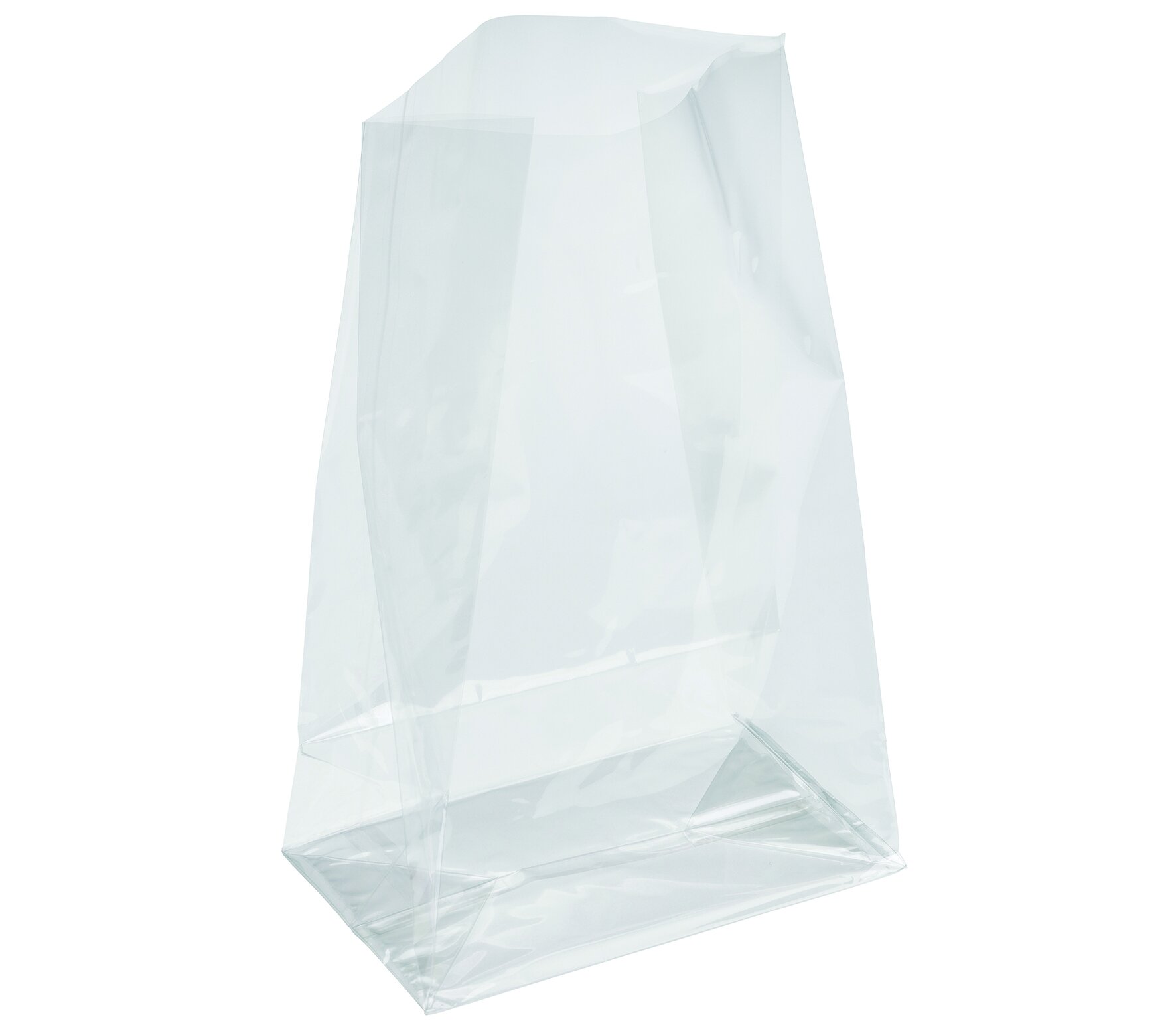 Blockbodenbeutel OPP, transparent, 15,5 x 25 x 9,5 cm