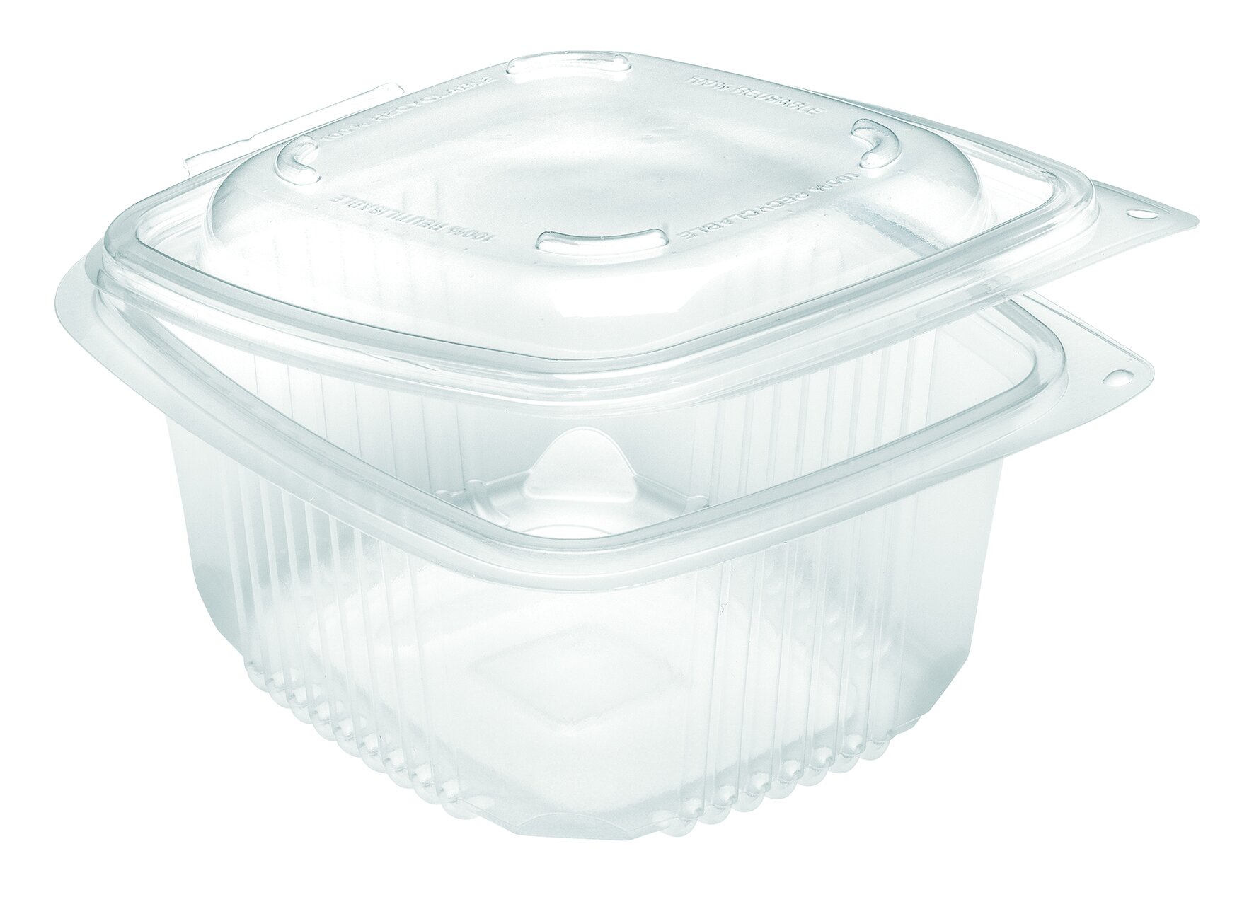 Becher mit Klappdeckel, PP, rechteckig, 250 ml