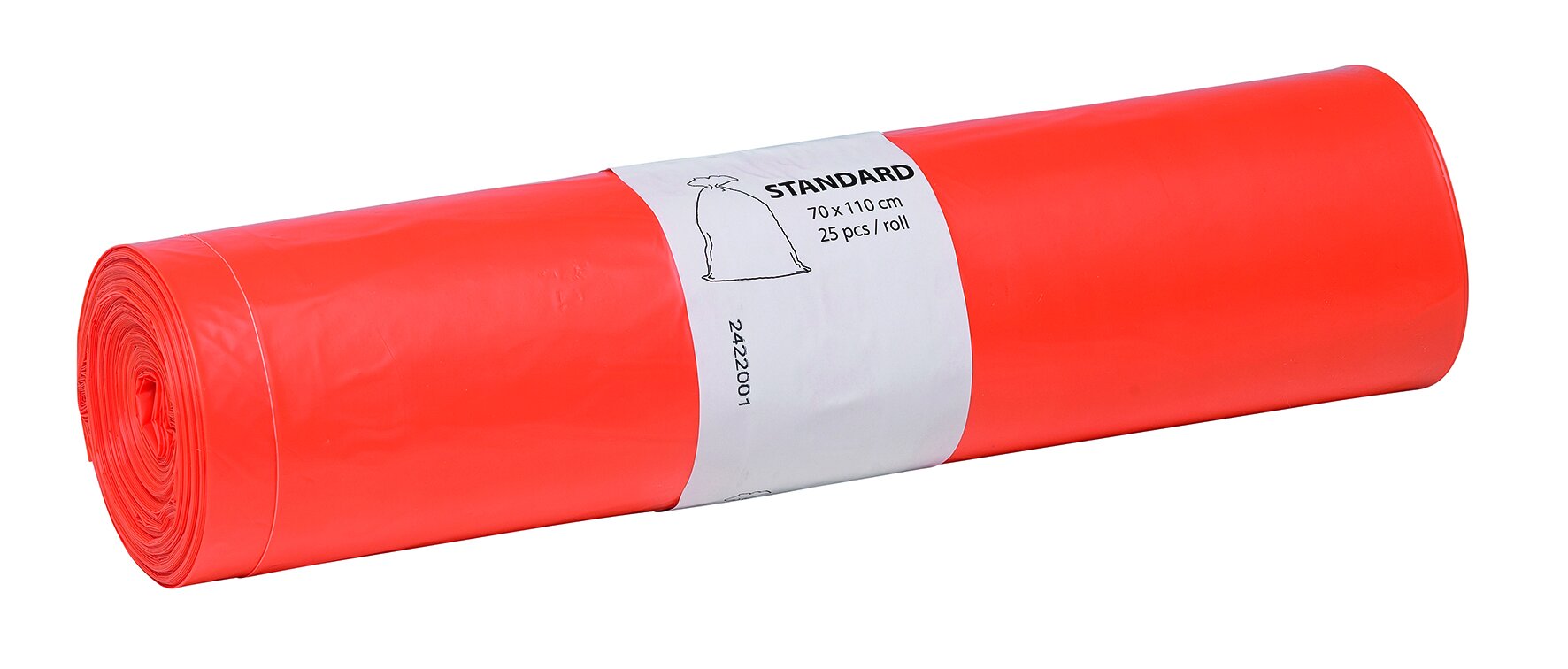 Müllsäcke HDPE, orange, 120 l, 25 my