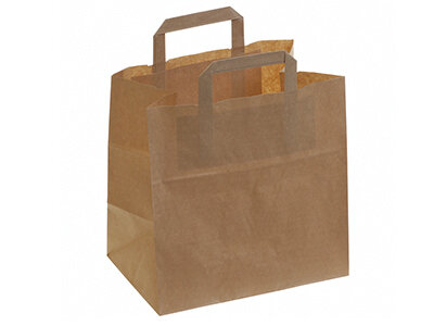 Tragetasche suplesse Papier braun, 115 g/m², 32 x 44 x 16 cm
