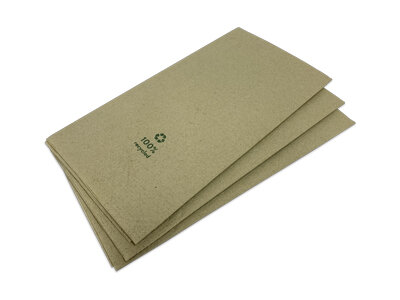 Serviette Papier, braun, 2-lagig, 1/8-Falz, 33 x 33 cm