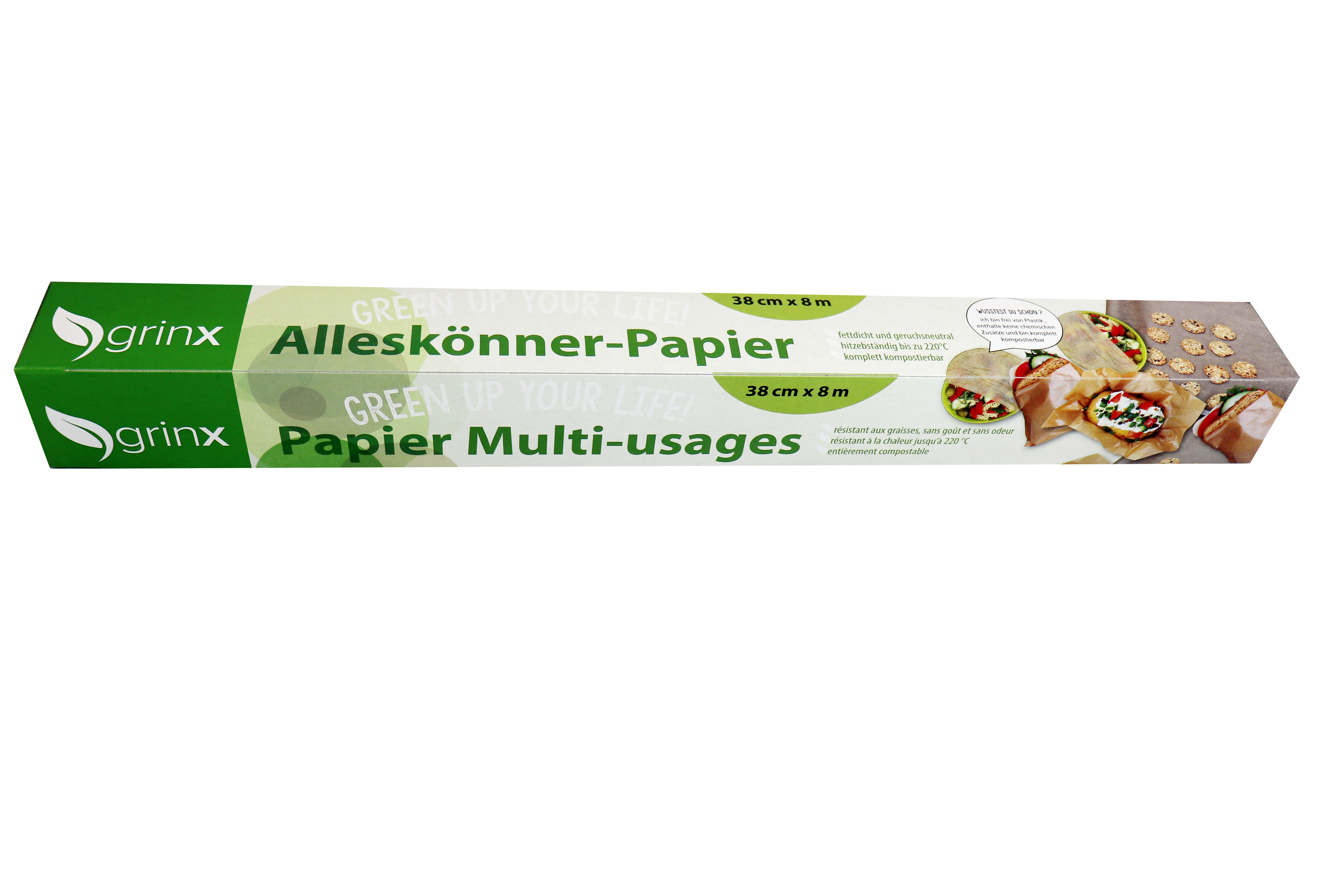 Alleskönner Papier 380x80mm braun, 1 Ktn = 24 Pkg