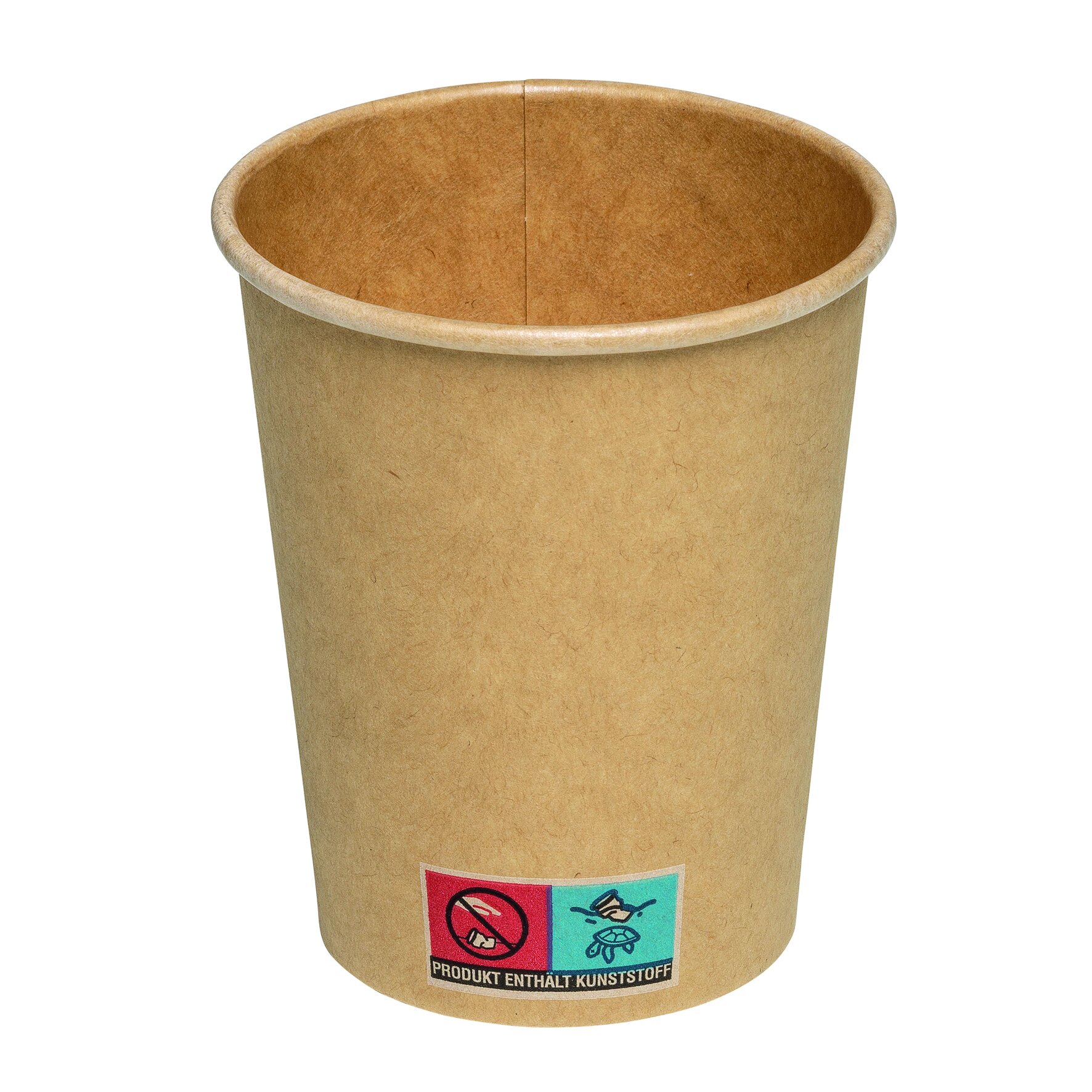 Becher SUP-Logo naturesse Karton/PLA, braun, 200 ml