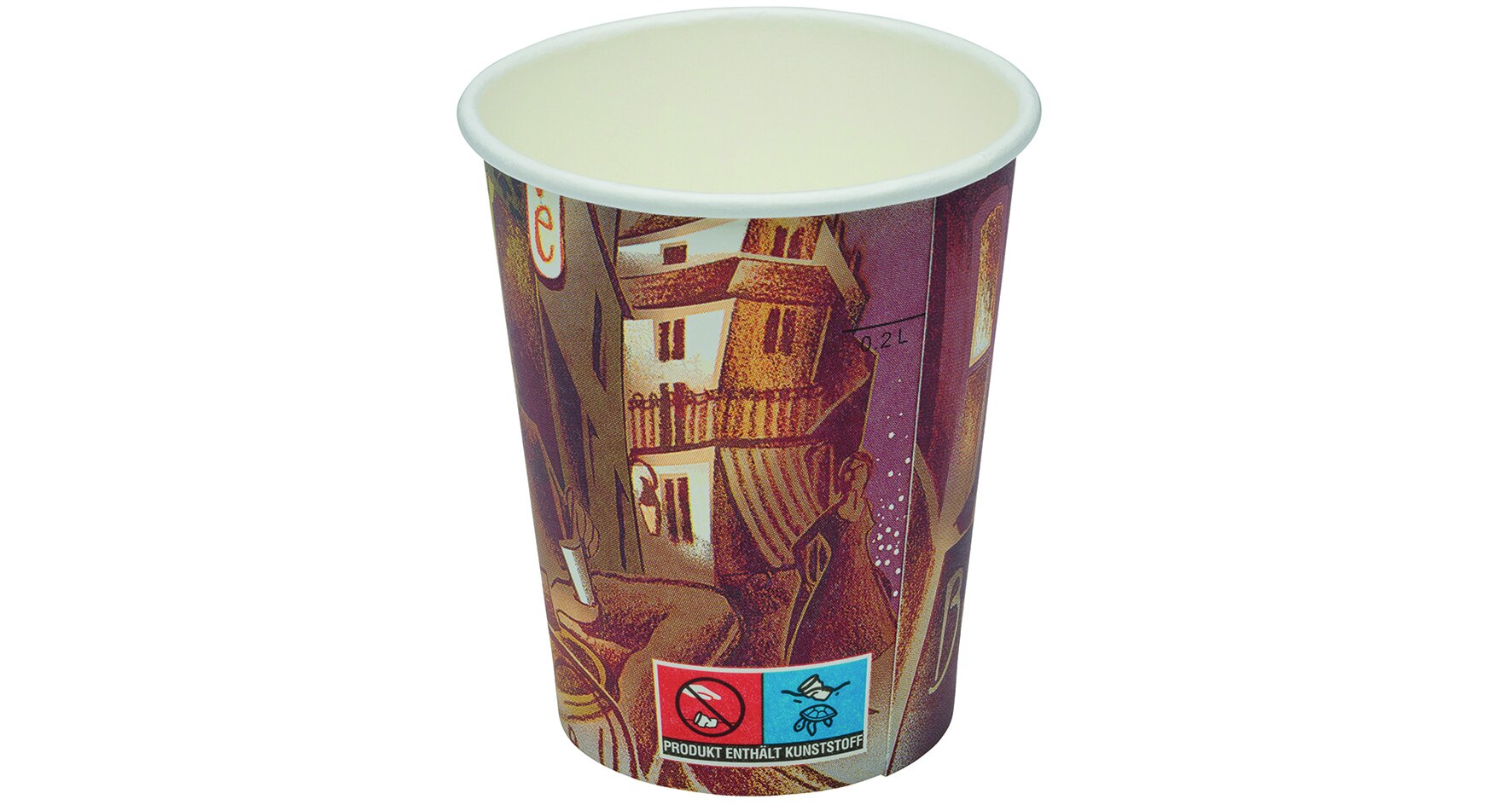 Becher SUP-Logo suplesse Boulevard Karton/PE, 200 ml