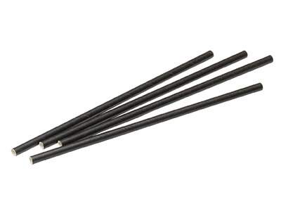 Trinkhalm suplesse Papier, schwarz, Ø 8 mm x 230 mm