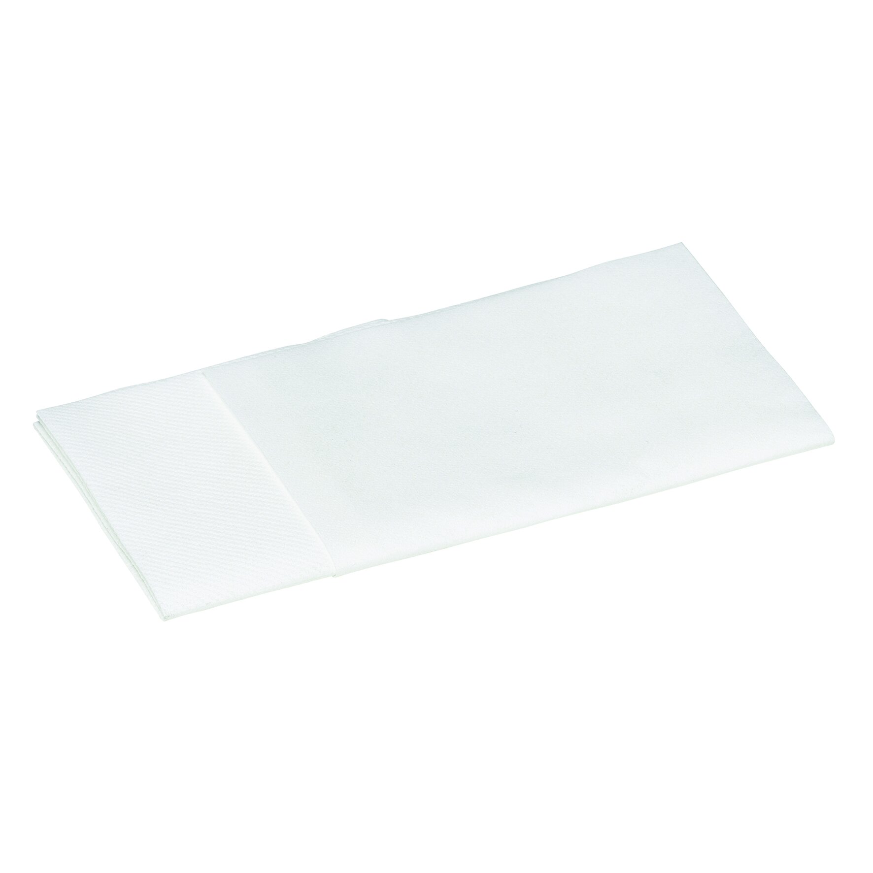 Beutelserviette Airlaid, weiß 1/8-Falz, 39 x 39 cm