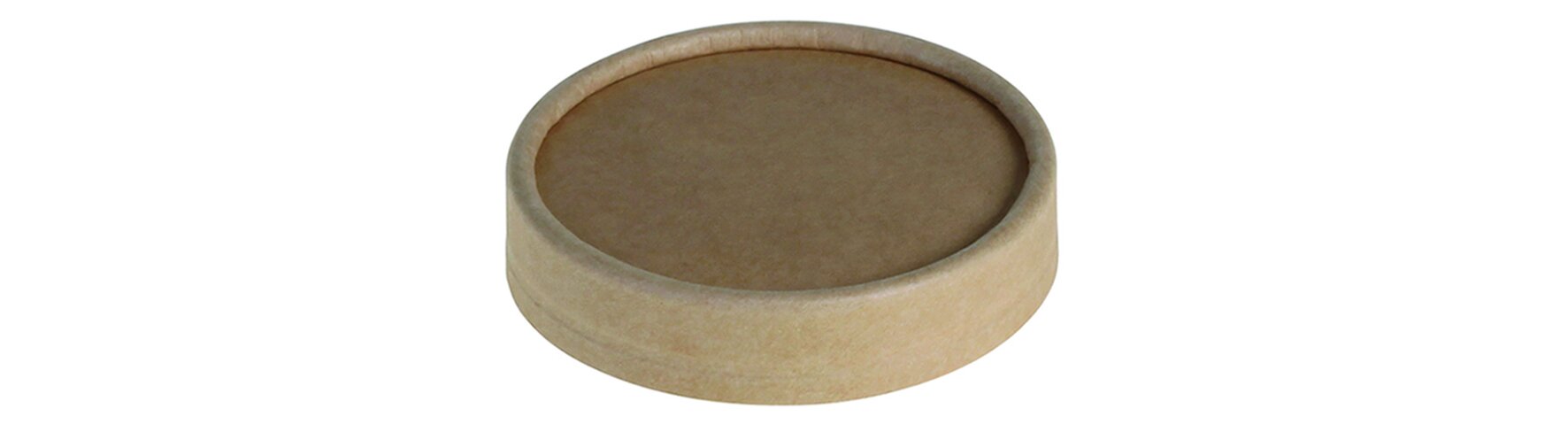 Deckel ohne Plastiklaminierung naturesse Karton braun, rund, Ø 6,2 cm