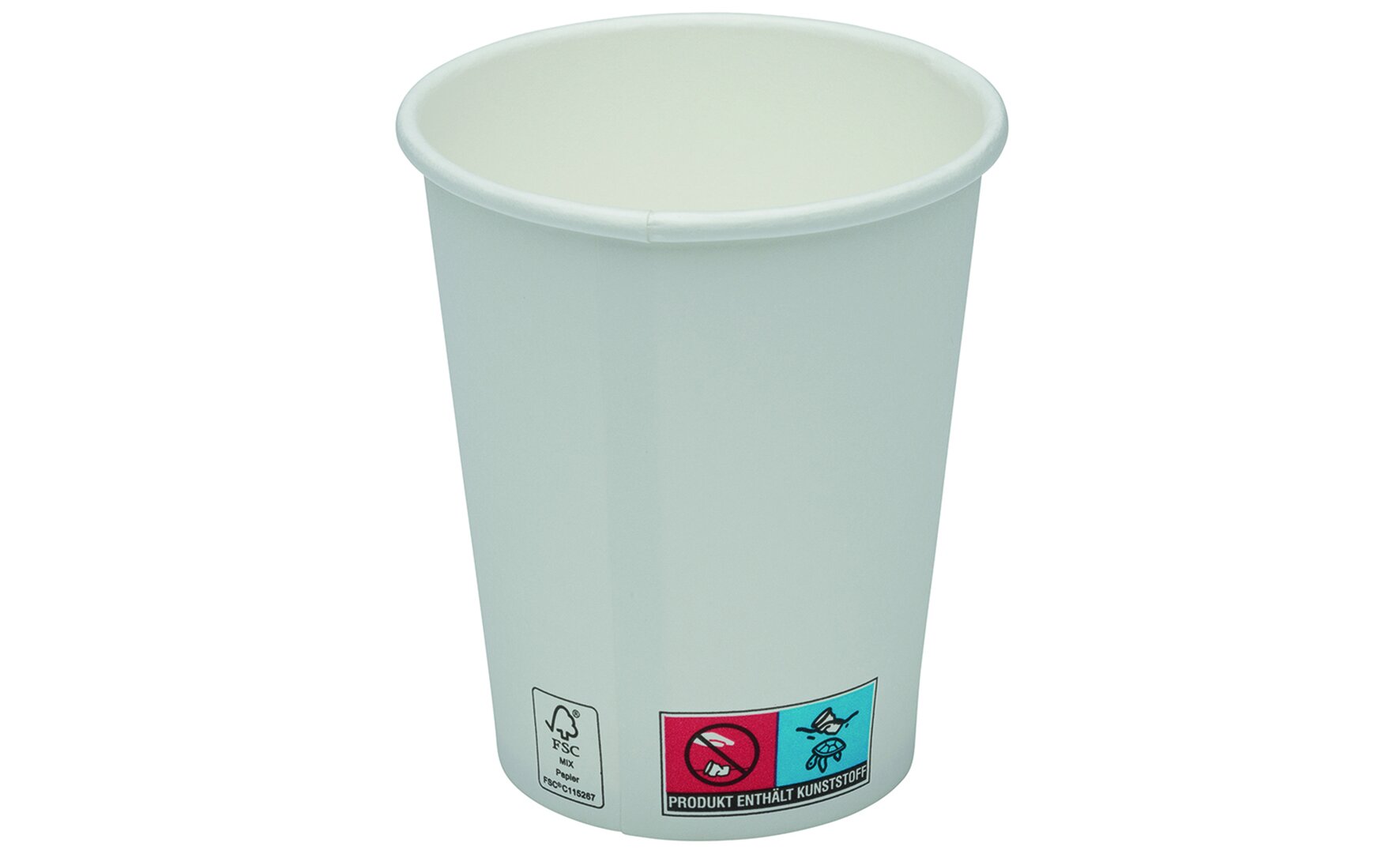 Becher SUP-Logo suplesse Kraft-Karton/PE, weiß, 300 ml