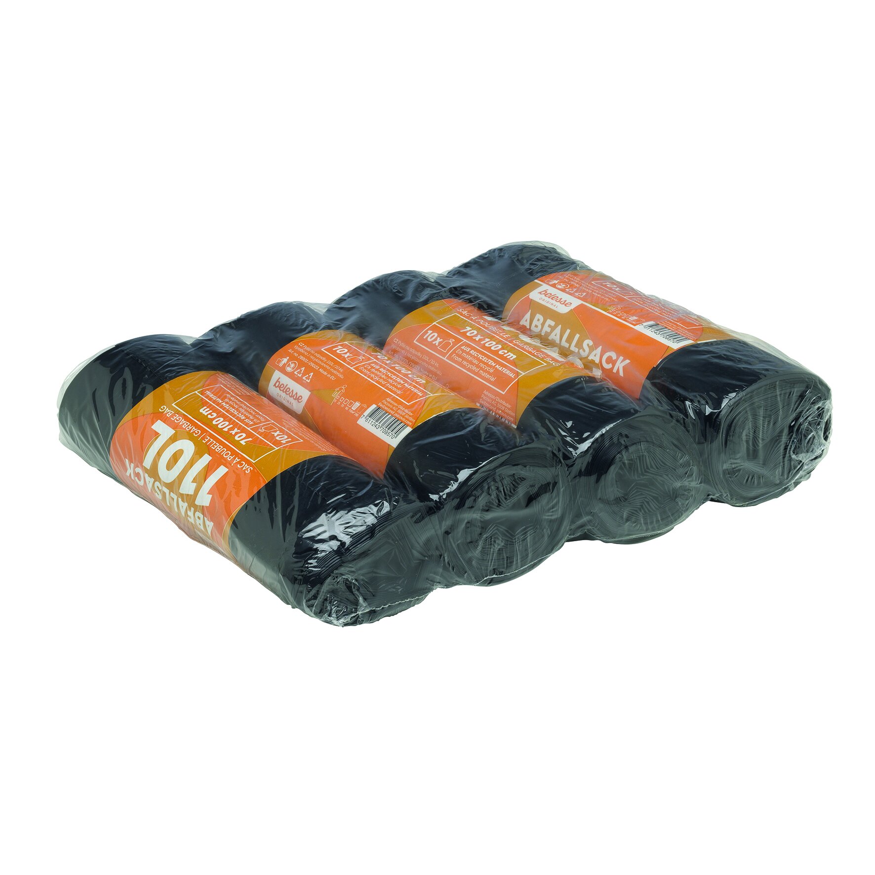 Müllsäcke LDPE, schwarz, 110 l, 25 my