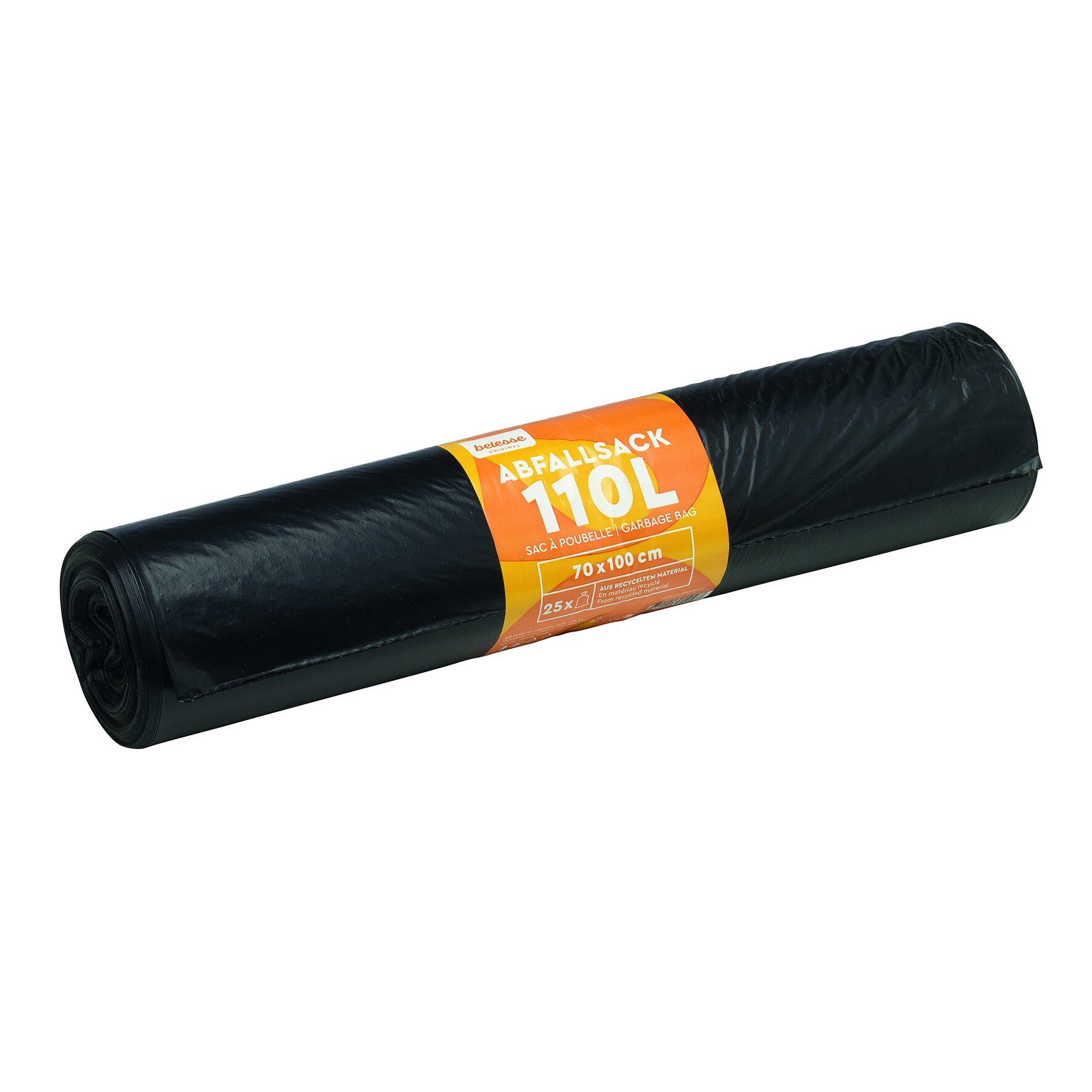 Müllsäcke LDPE, schwarz, 110 l, 30 my