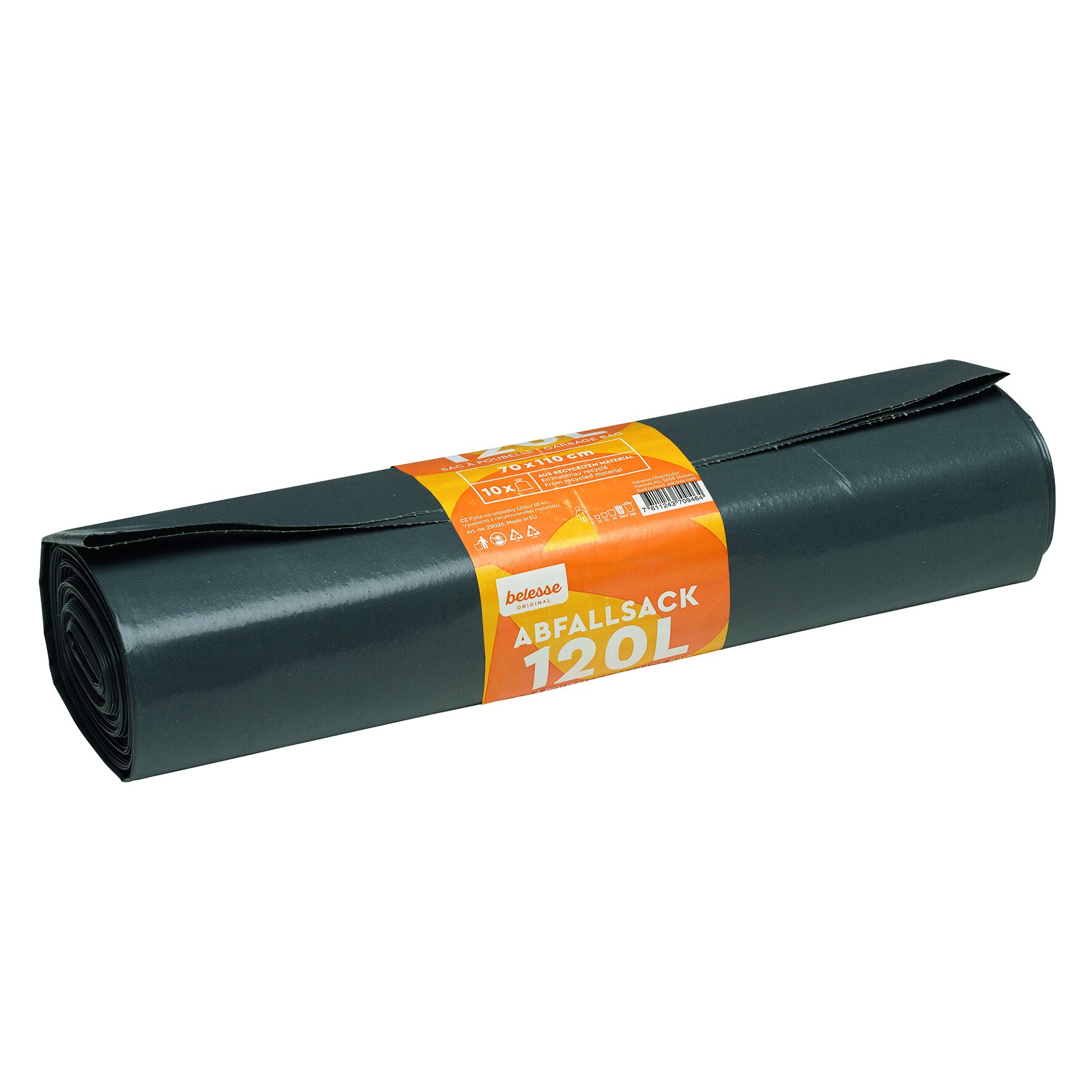 Müllsäcke LDPE, grau, 120 l, 85 my