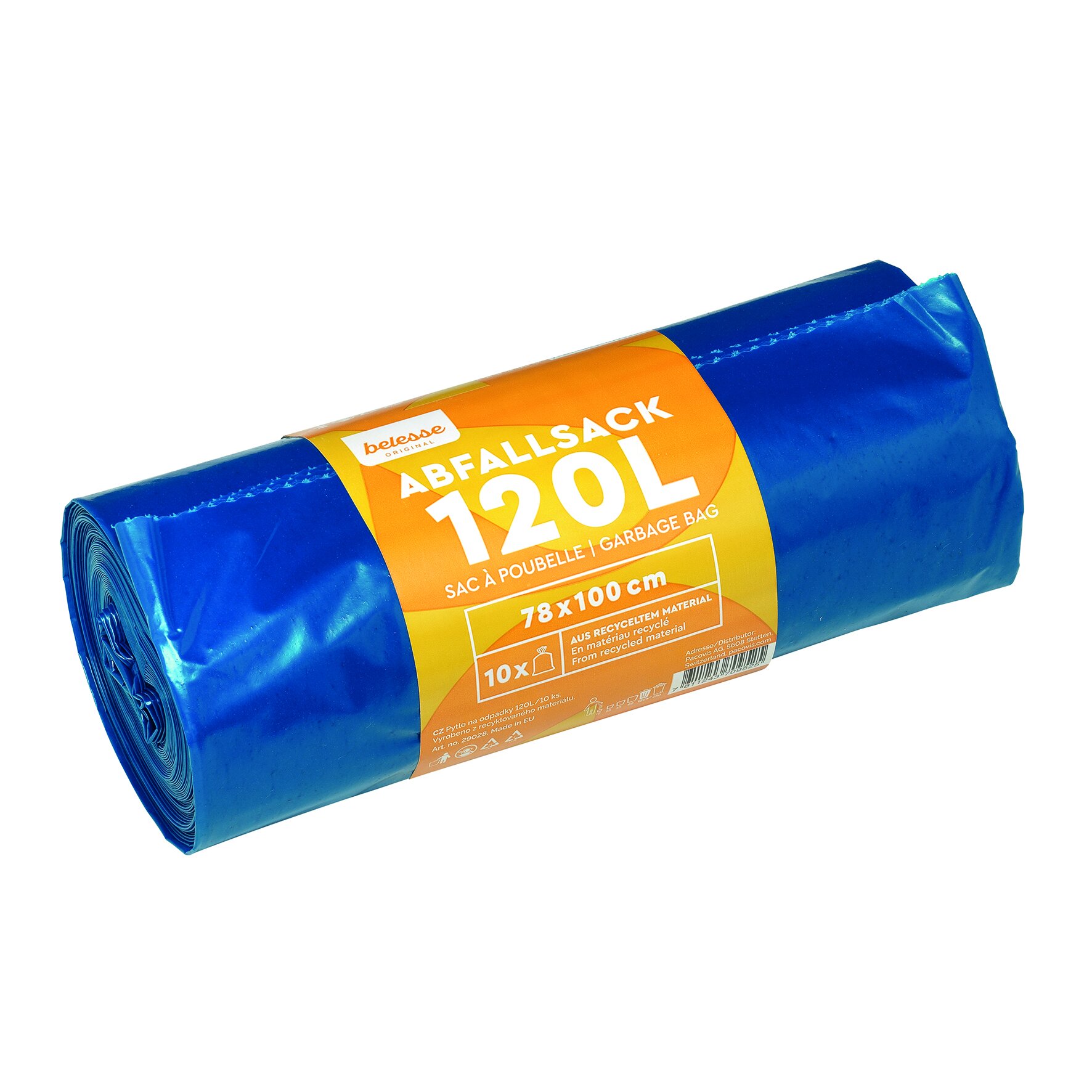 Müllsäcke LDPE, blau, 120 l, 50 my