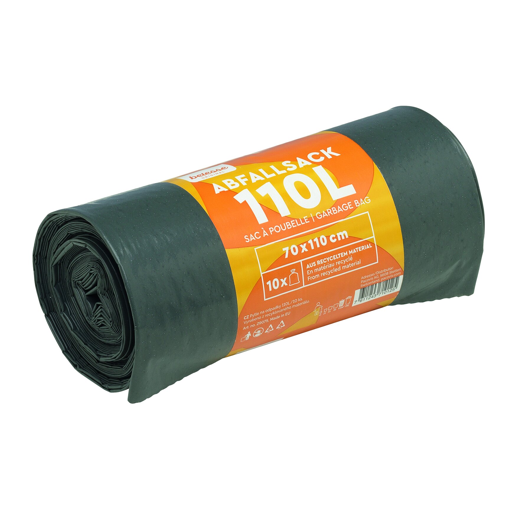 Müllsäcke LDPE, grau, 110 l, 45 my