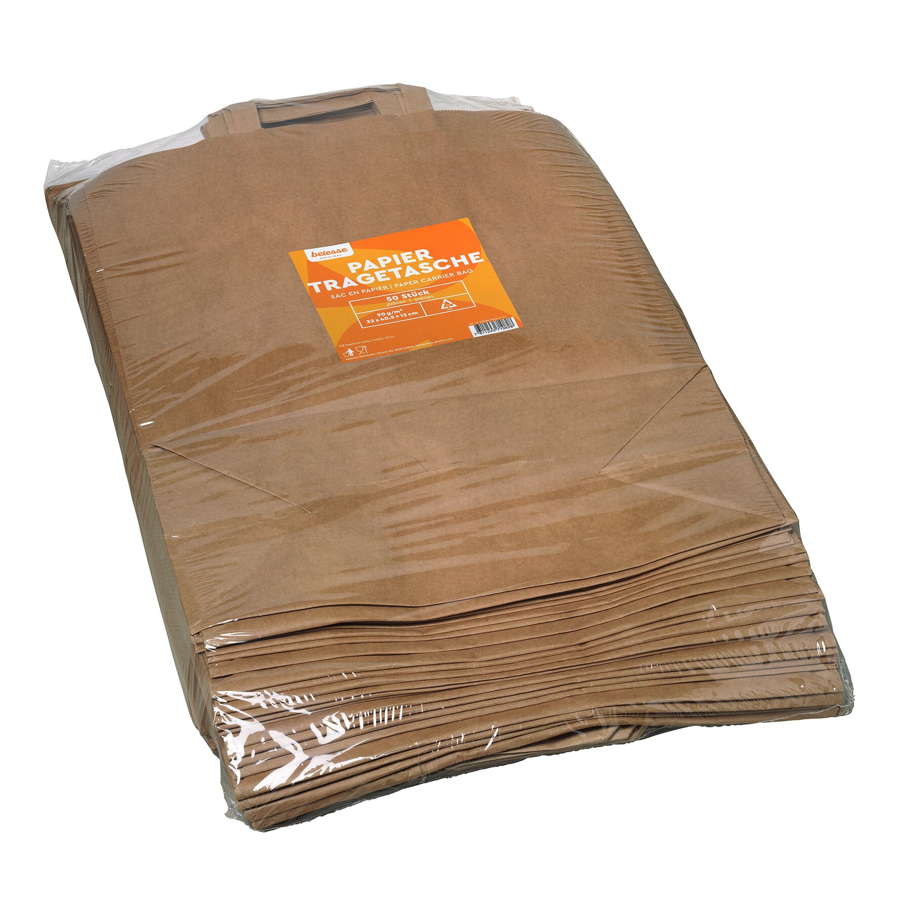 Tragetasche belesse Papier braun, 90 g/m², 32 x 40,5 x 13 cm
