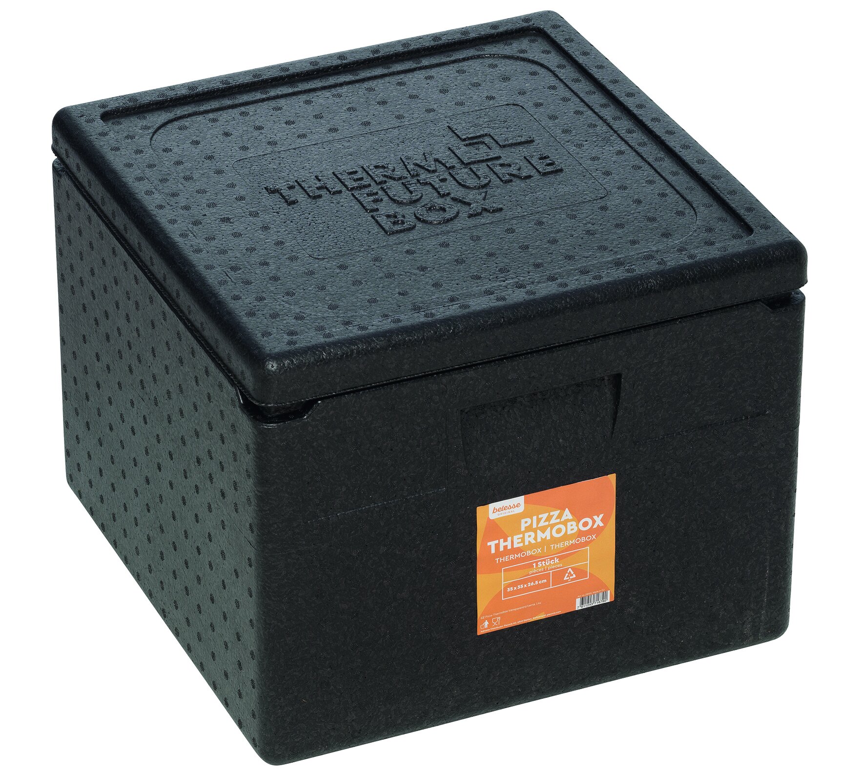 Pizza Thermobox EPP, schwarz, 35 x 35 x 26,5 cm