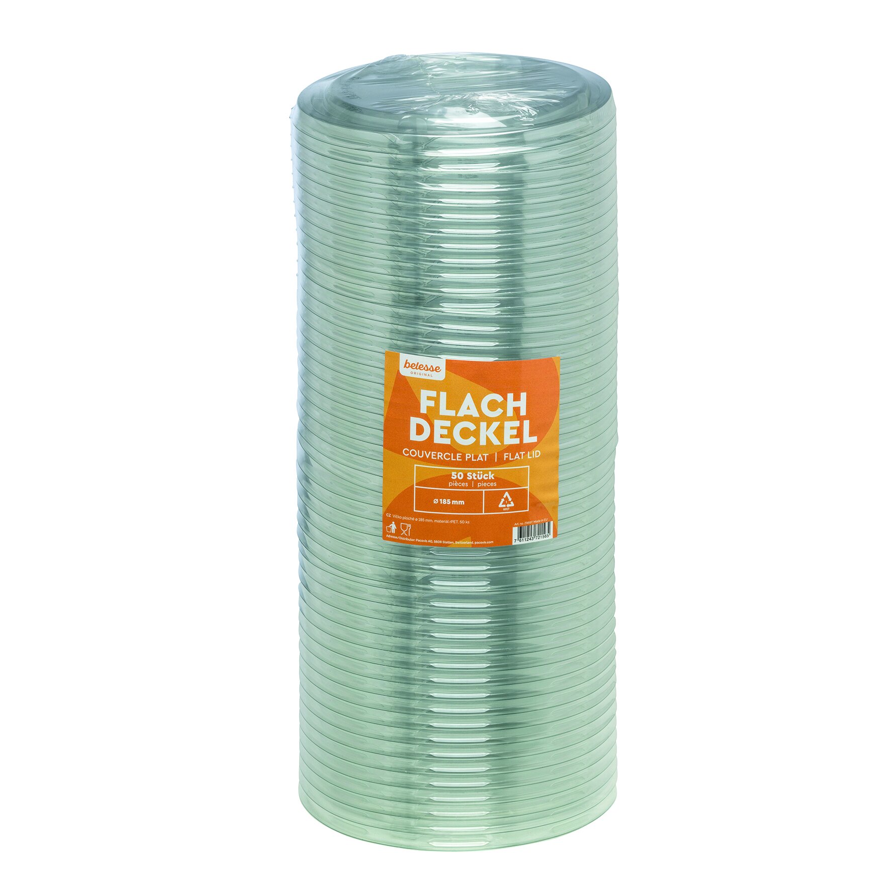 Deckel suplesse rPET, transparent, antifog, rund, Ø 18,5 cm