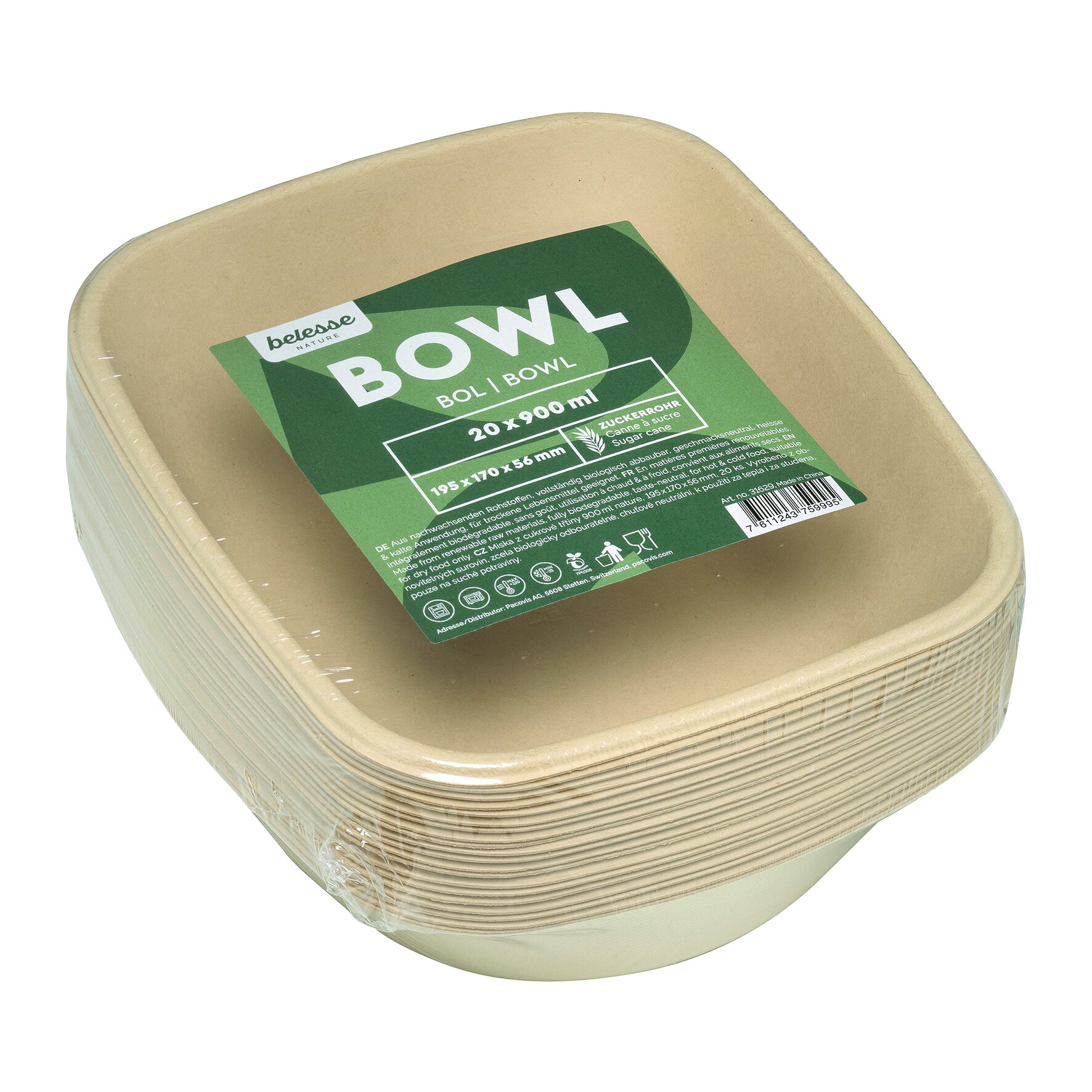 Bowl naturesse Zuckerrohr, 900 ml