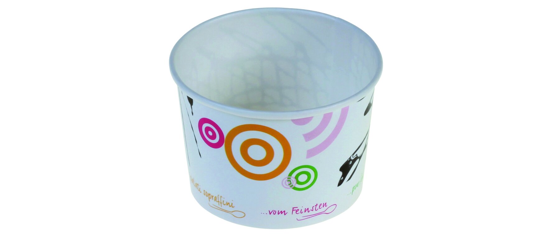 Becher Karton/PE, bunt, rund, 180 ml