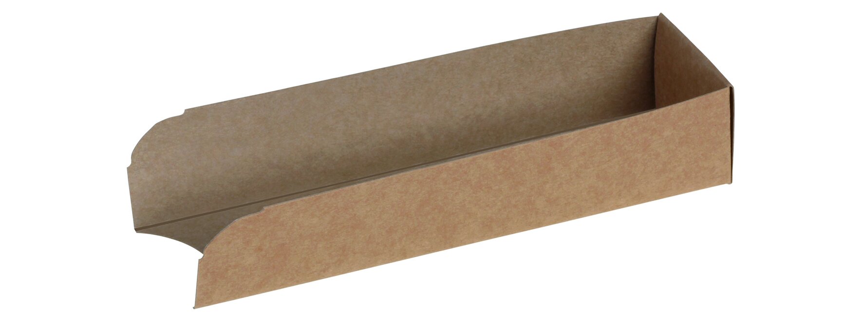 Hot Dog-Tray suplesse Karton/PE, braun, 5 x 17,5 cm