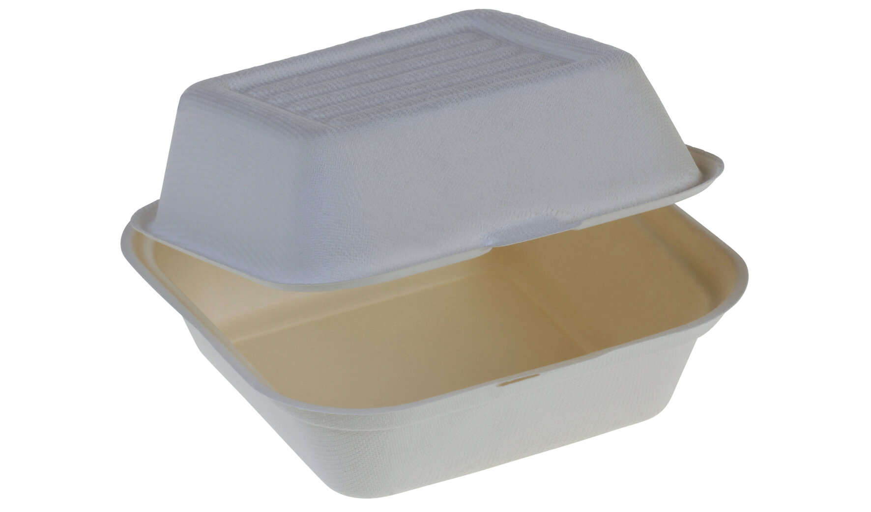 Burger Box Zuckerrohr weiss 155x152x78mm