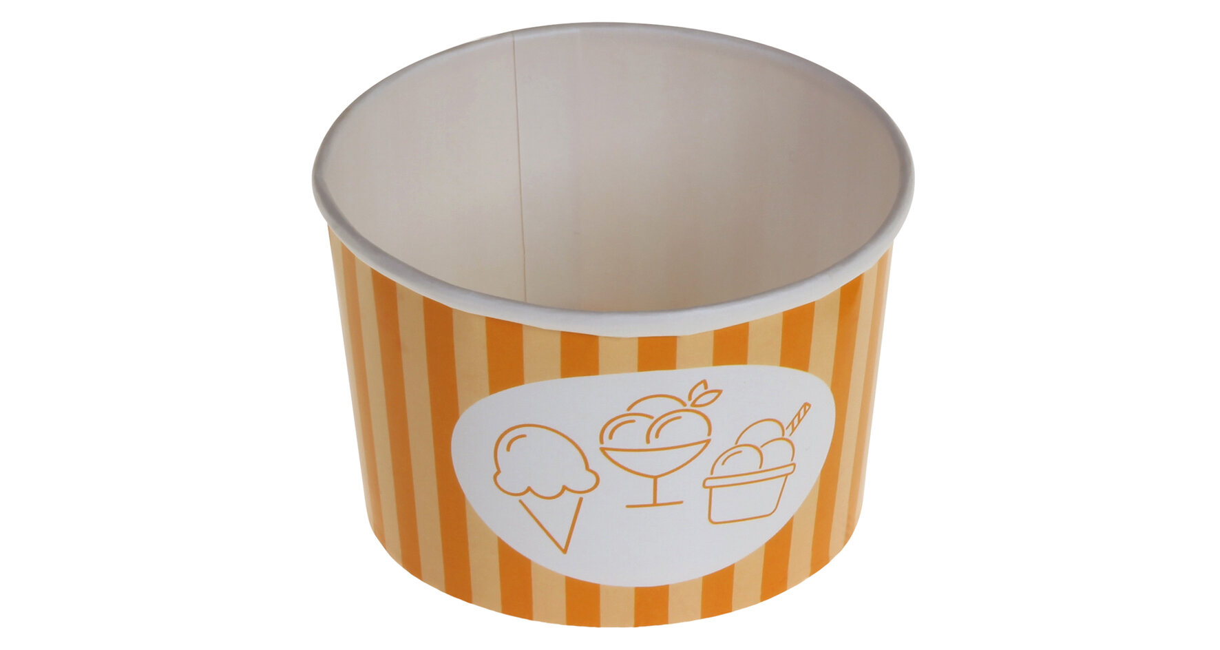 Eisbecher suplesse Karton/PE, orange, 230 ml