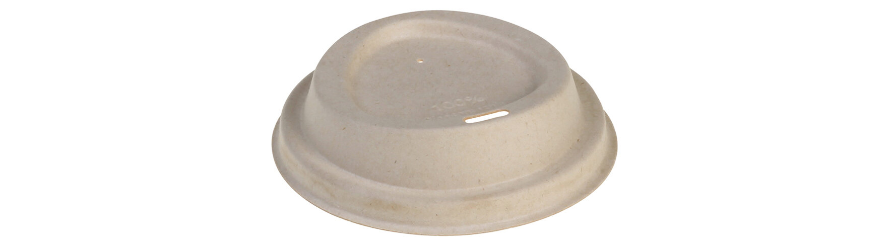 Domdeckel mit Trinköffnung naturesse Zuckerrohr, rund, Ø 8 cm
