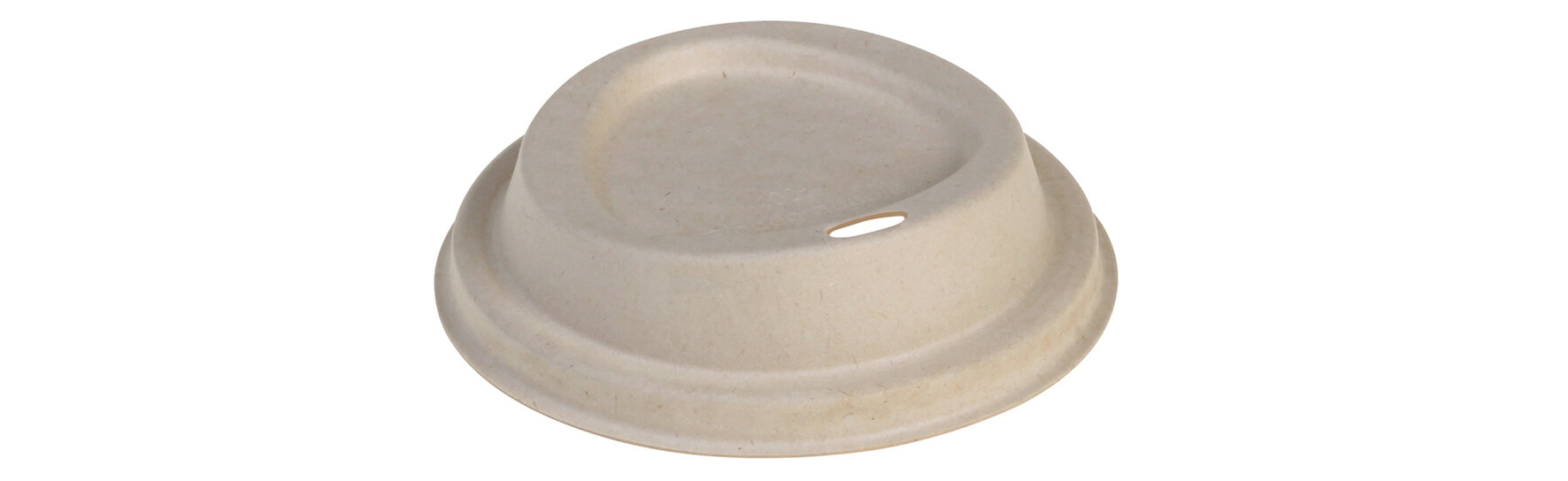 Domdeckel mit Trinköffnung naturesse Zuckerrohr, rund, Ø 9 cm