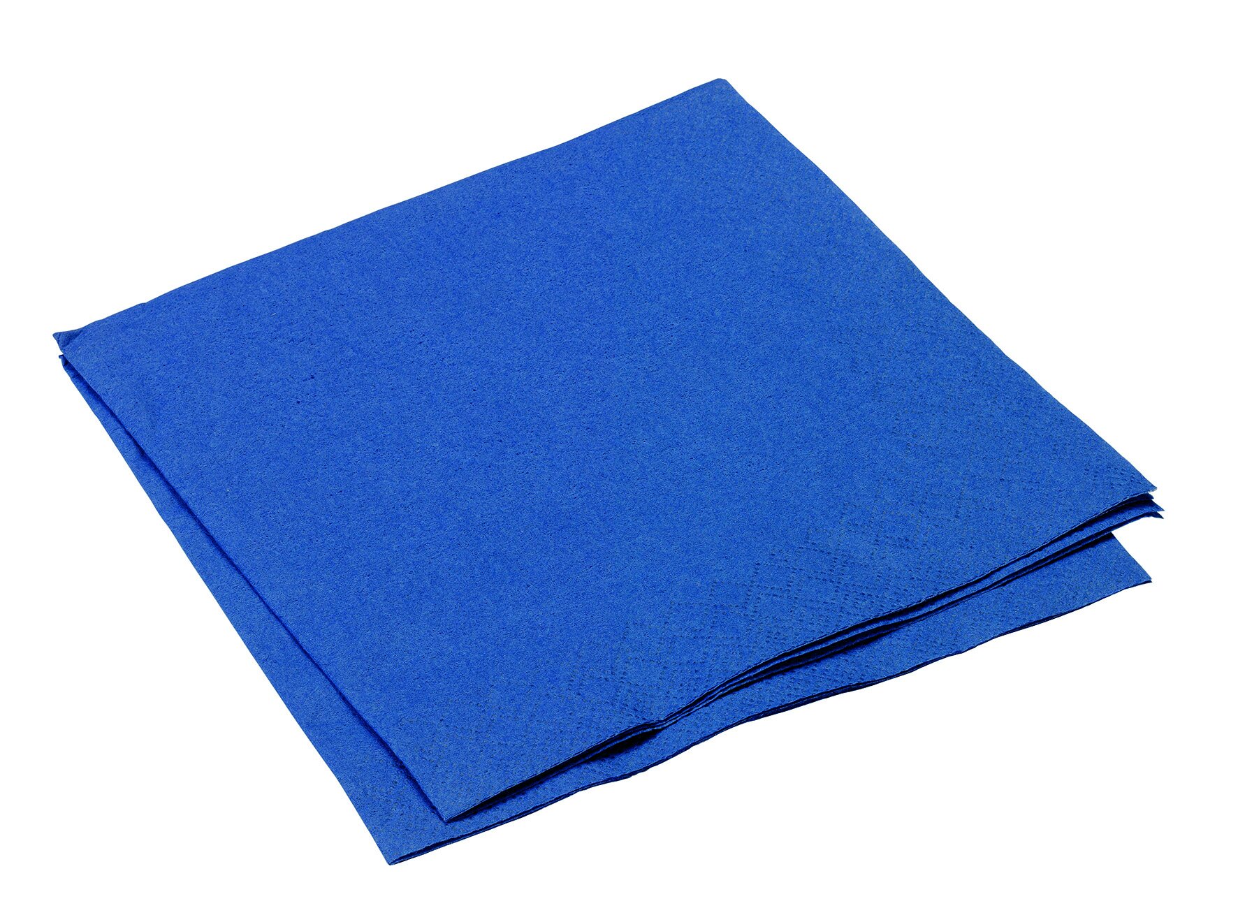 Servietten Zellstoff blau 33x33cm, 1/4-Falz, 3-lagig