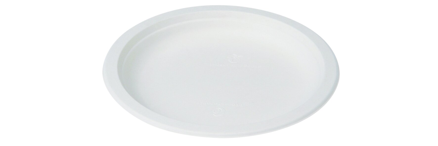 Teller naturesse Zuckerrohr, weiss, rund, Ø 18 cm