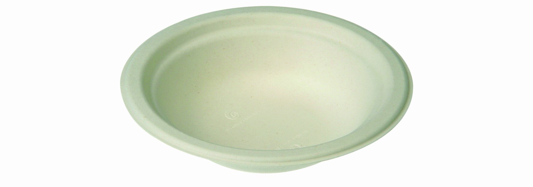 Schale mit Rand naturesse Zuckerrohr, weiß, rund 400 ml