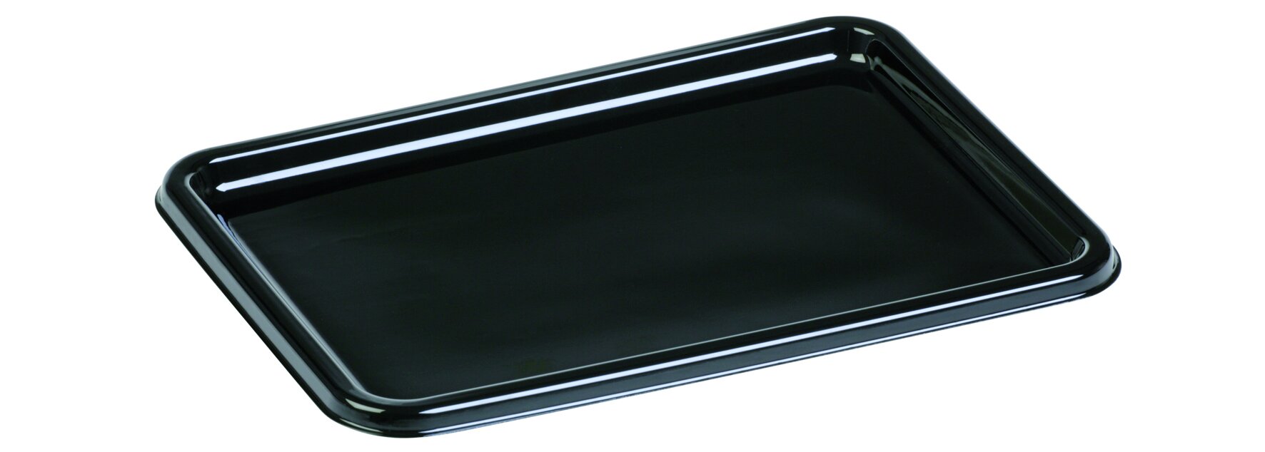 Servierplatte PET, schwarz, rechteckig, 35 x 24 cm